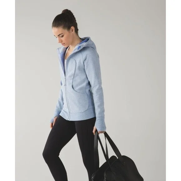Sold Lululemon Scuba Hoodie Women’s Size 6 In Heathered Lullaby/baby Blue - Picture 5 of 13